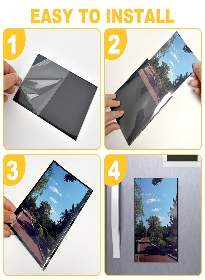 Mositear 20 Pack 4"x6" Premium Super Slim Magnetic Picture Pockets Frames with Black Holds 4 x 6 inches Photo for Refrigerator - Image 2